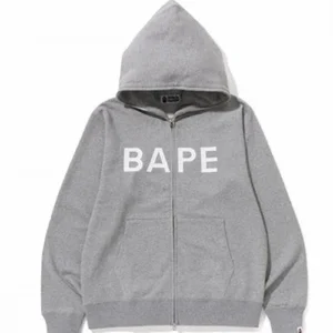 Grey bape hoodie